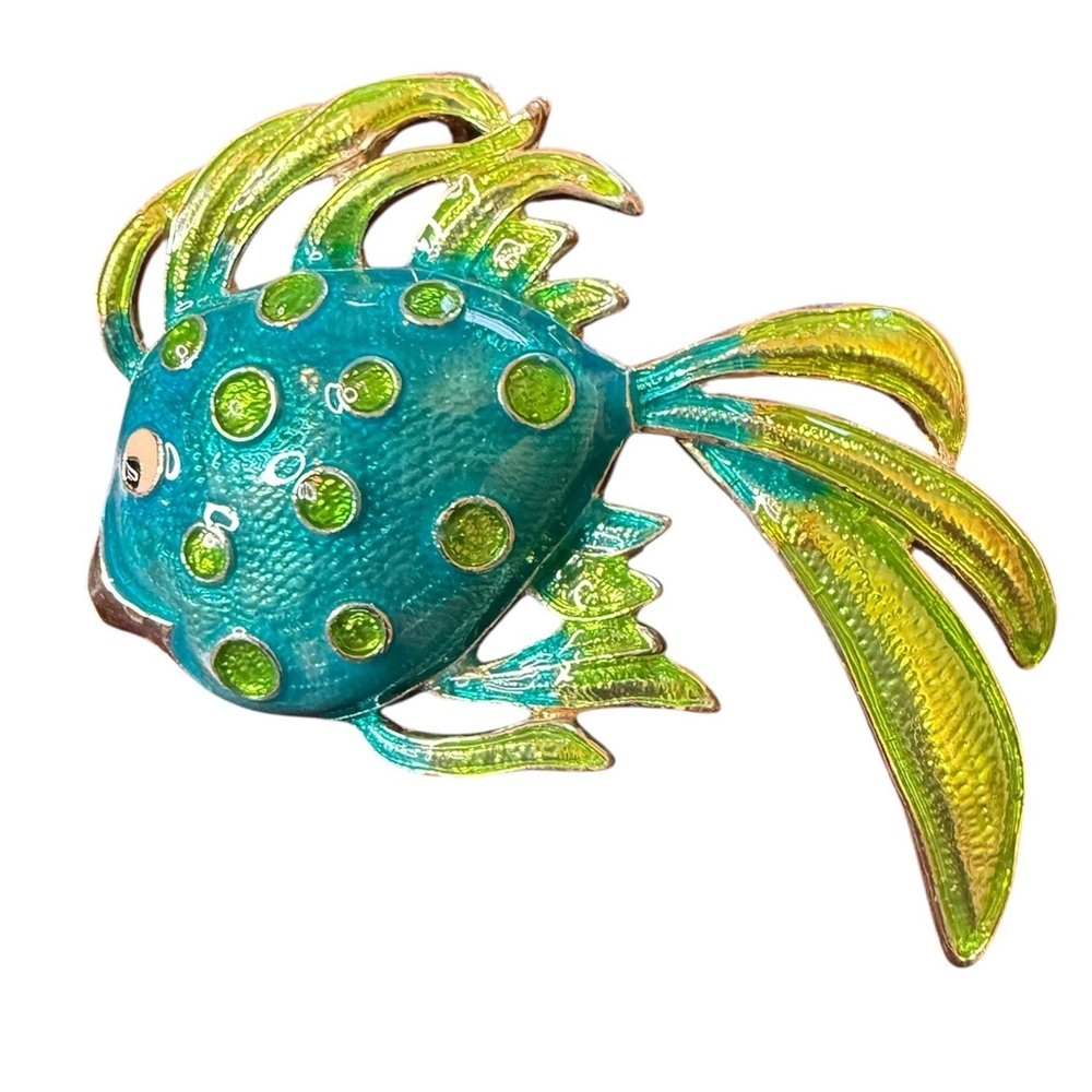 Vintage Colorful Fish Brooch. - Picture 2 of 5